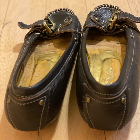 Brown leather Chloé flats - Picture 6 of 8